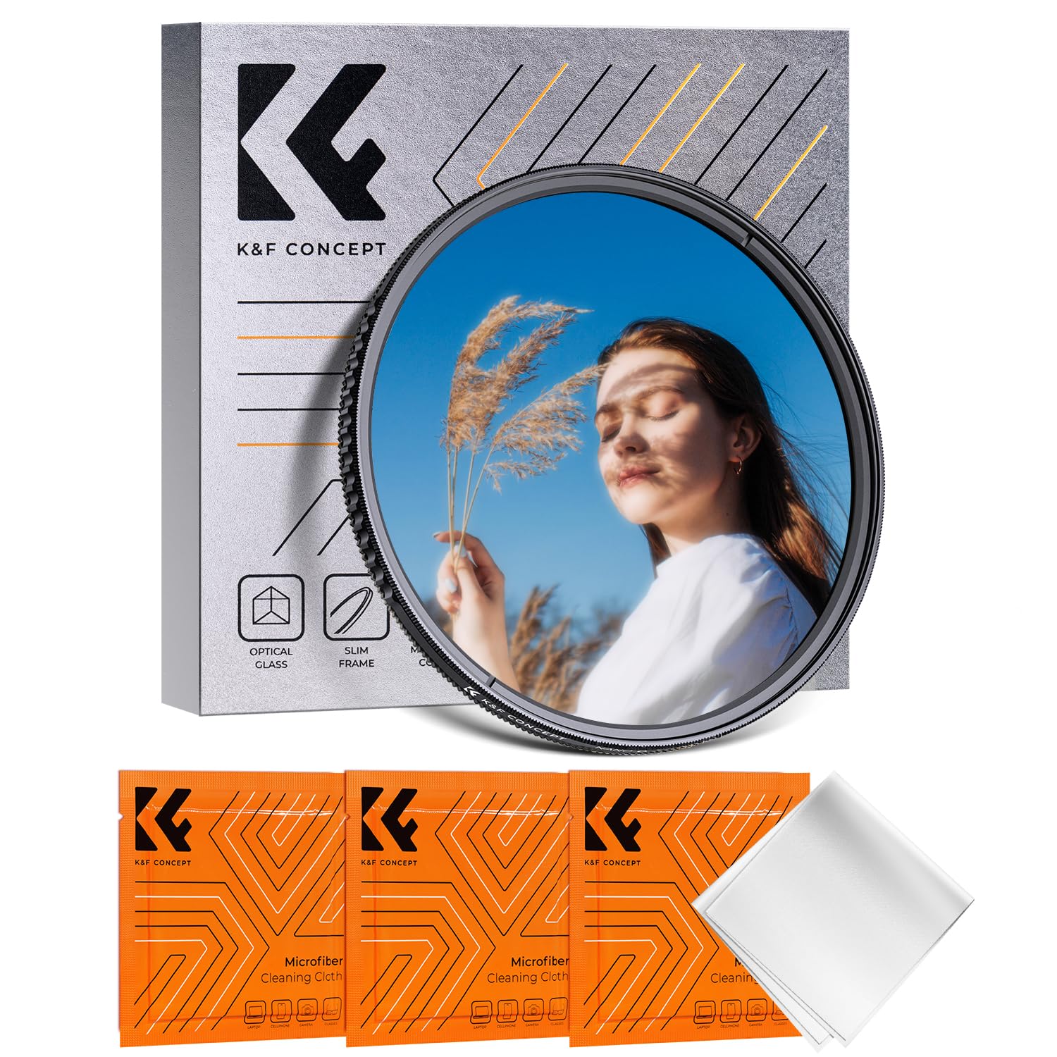 K&F CONCEPT 82mm Black Diffusion 1/4 & Circular Polarizing in-1 Filter Pro Mist Cinematic Polarizer Effect Filter with 18-Layer Coating for Camera