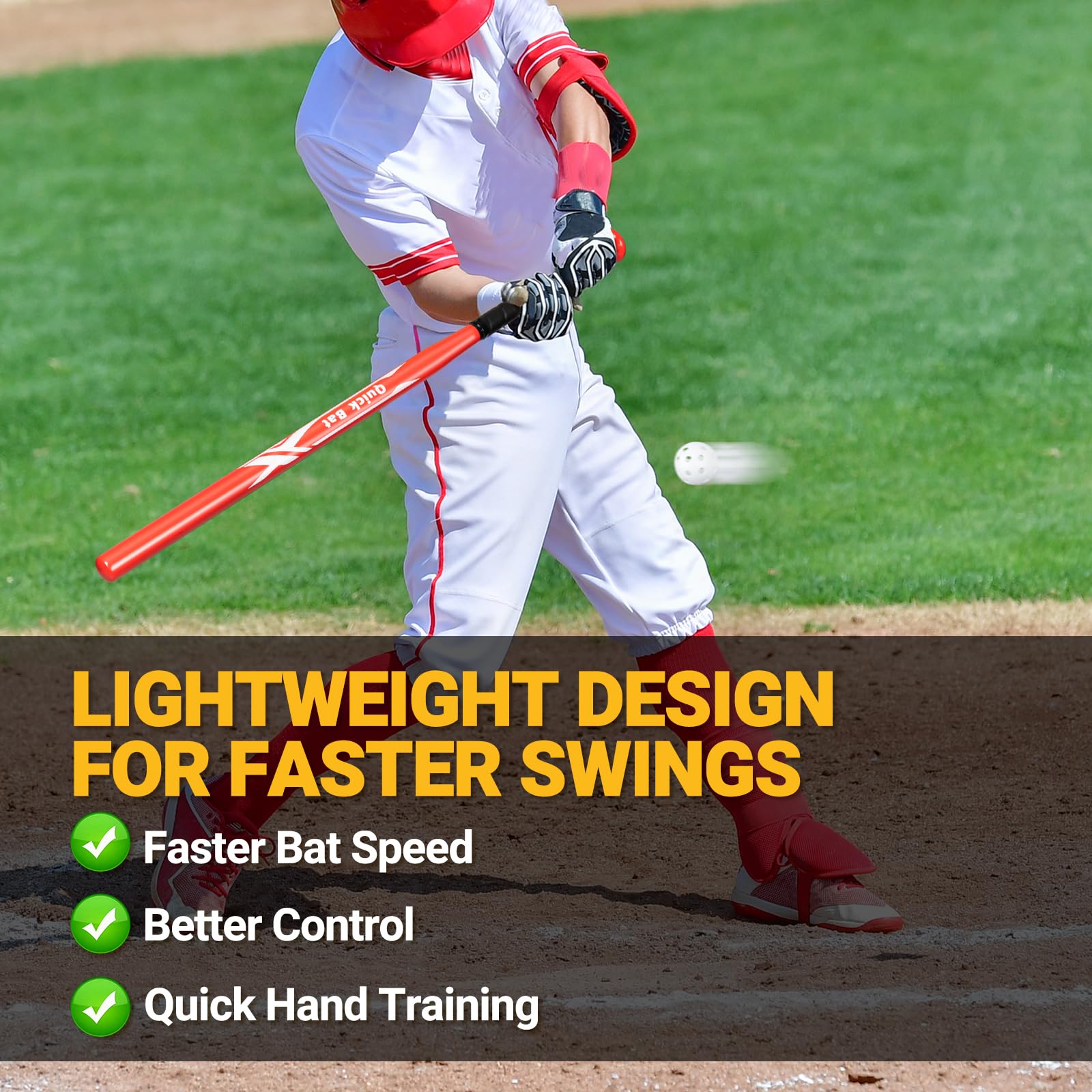 Doppia mazza da allenamento ponderata e leggera per pratica di baseball e
