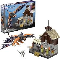 MEGA The Witcher Building Toys for Adults, Geralt's Griffin Hunt with 1170 PIeces, 1 Micro Action Figure and...