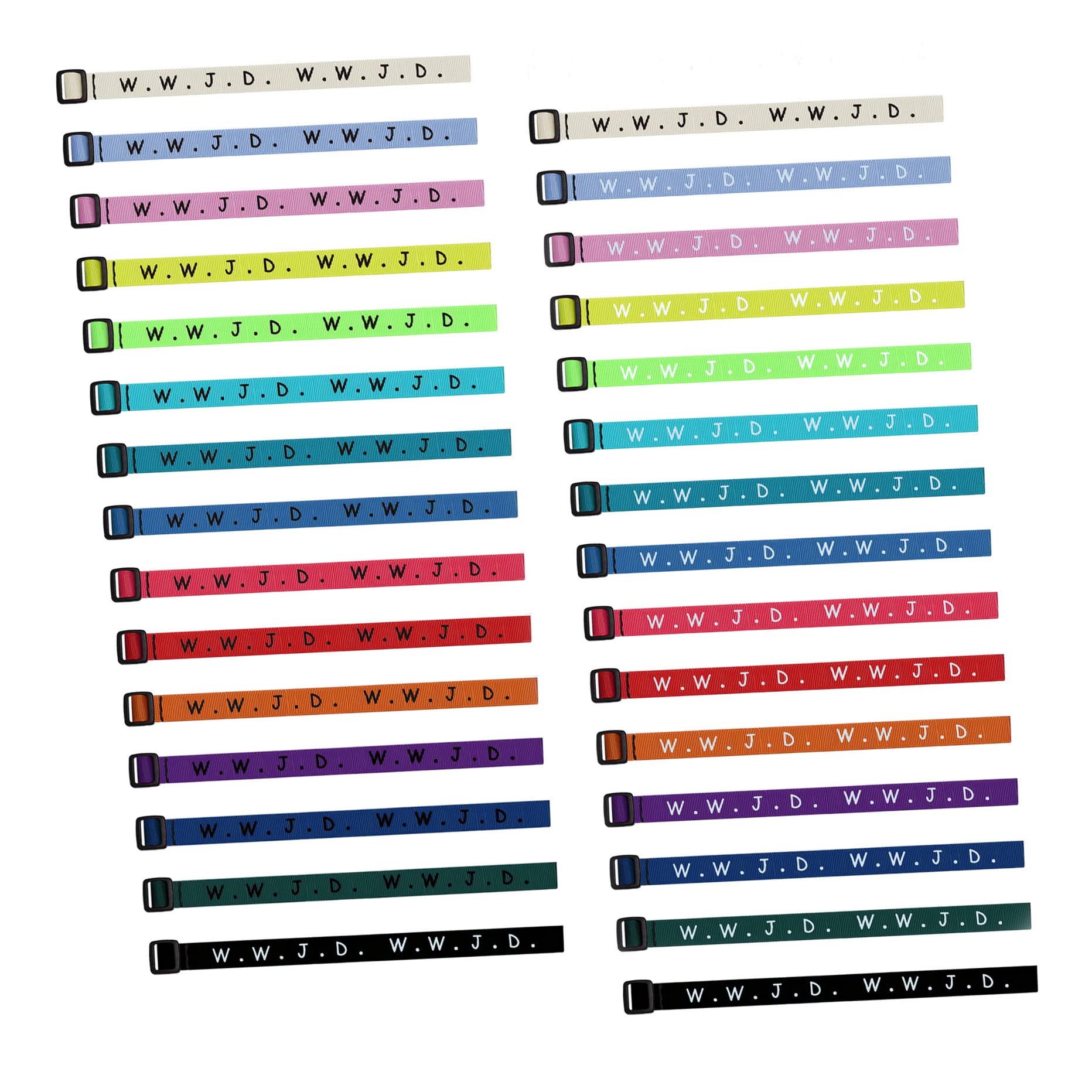 FUNRUN JEWELRY30Pcs WWJD HWLF Bracelets What Would Jesus Do He Would Love First Woven Wristbands for Men Women Religious Christian W.W.J.D Bracelet for Fundraisers