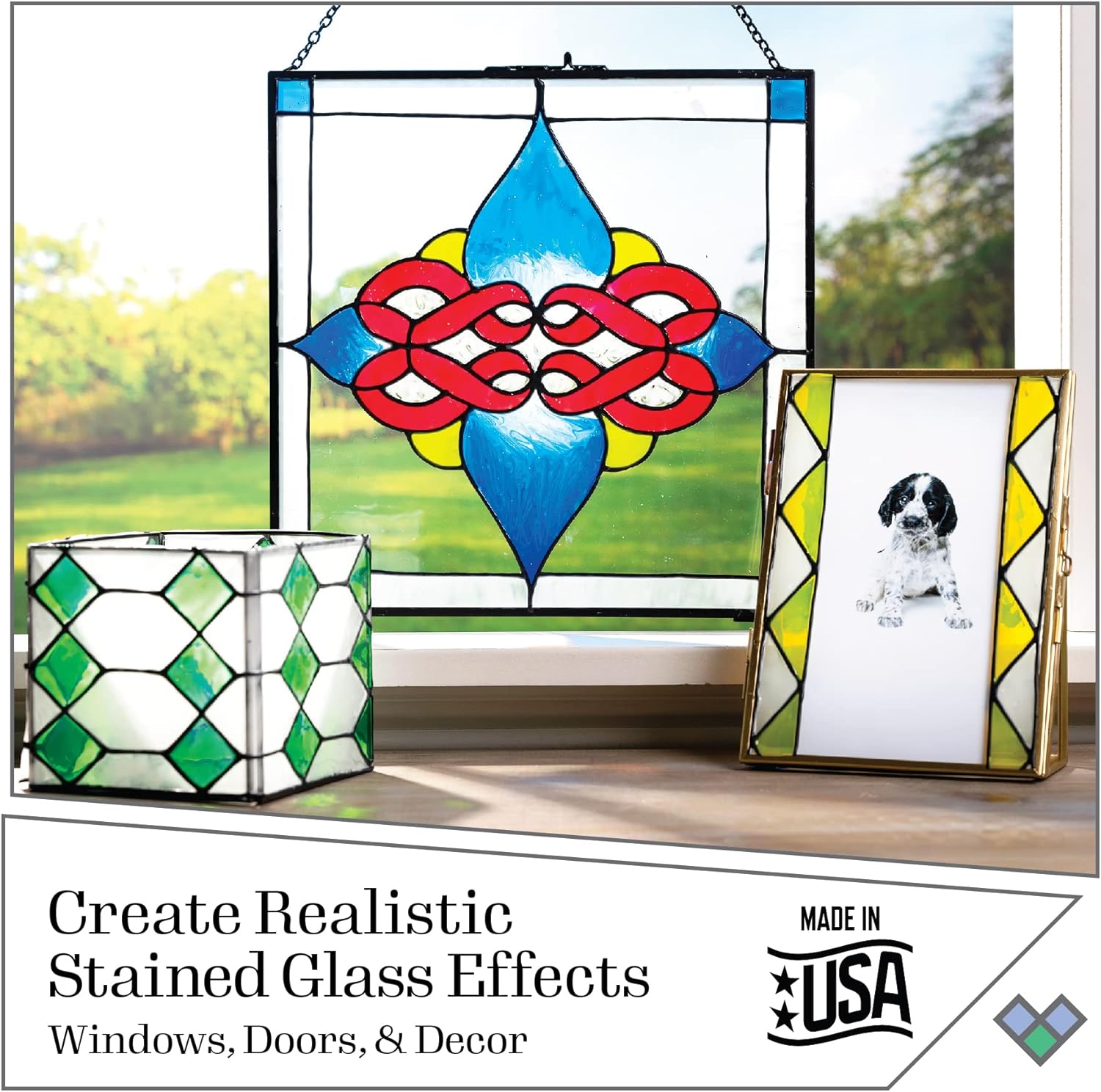 Gallery Glass, Basic Stained Kit, 6 Piece Glass Paint Set for DIY Arts and Crafts, Perfect for Beginners and Artists, 1 Count (Pack of 1)