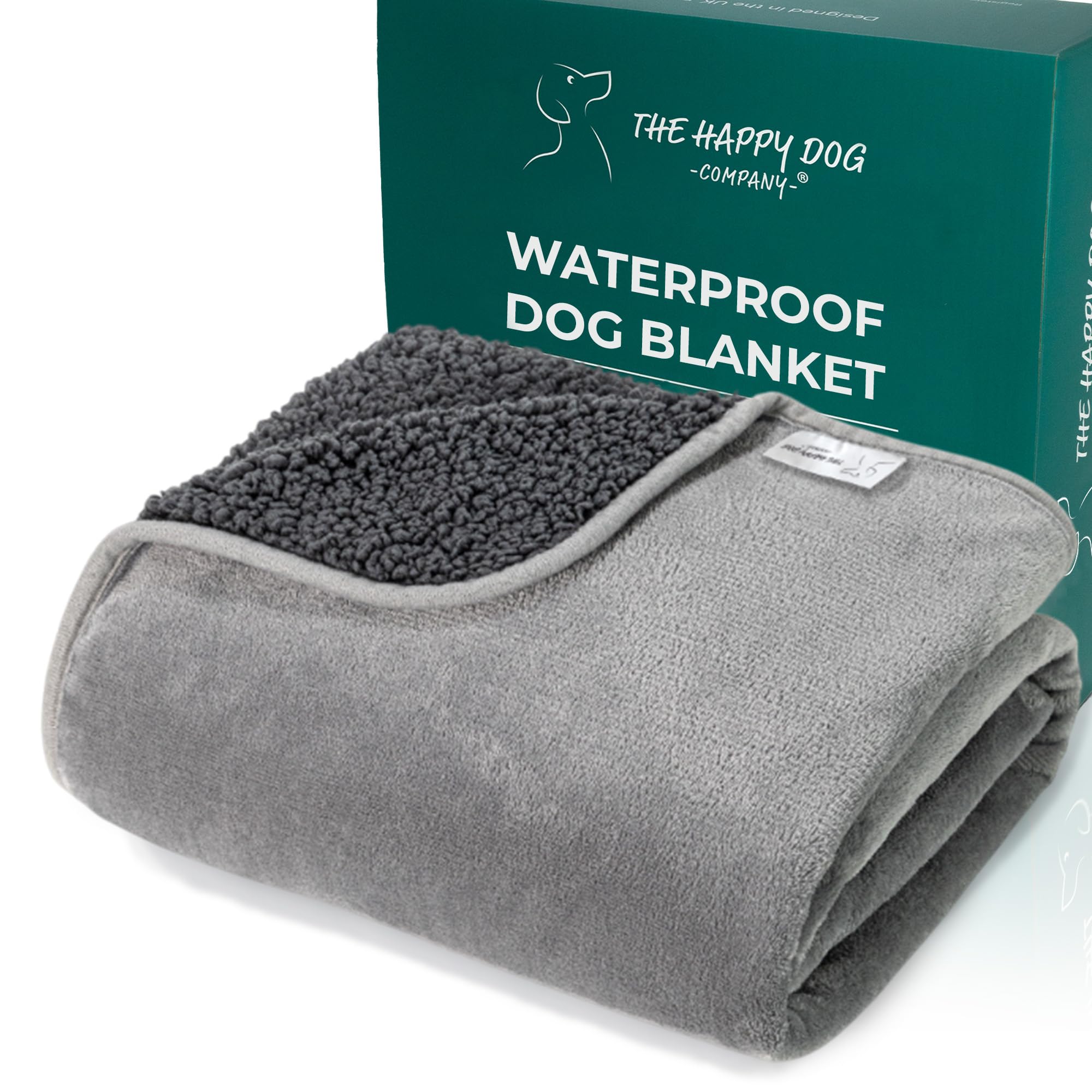 100% Waterproof Dog Blankets for Large Dogs, Soft Fleece, Washable Pet Throw for Sofa Car, Bed & Furniture Protection