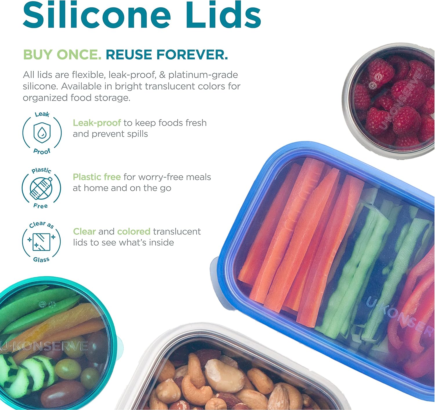 U Konserve Stainless Steel Round Food Storage Bento Box Container, Leak Proof Silicone Lid Dishwasher Safe - Plastic Free, 9oz - Image 3