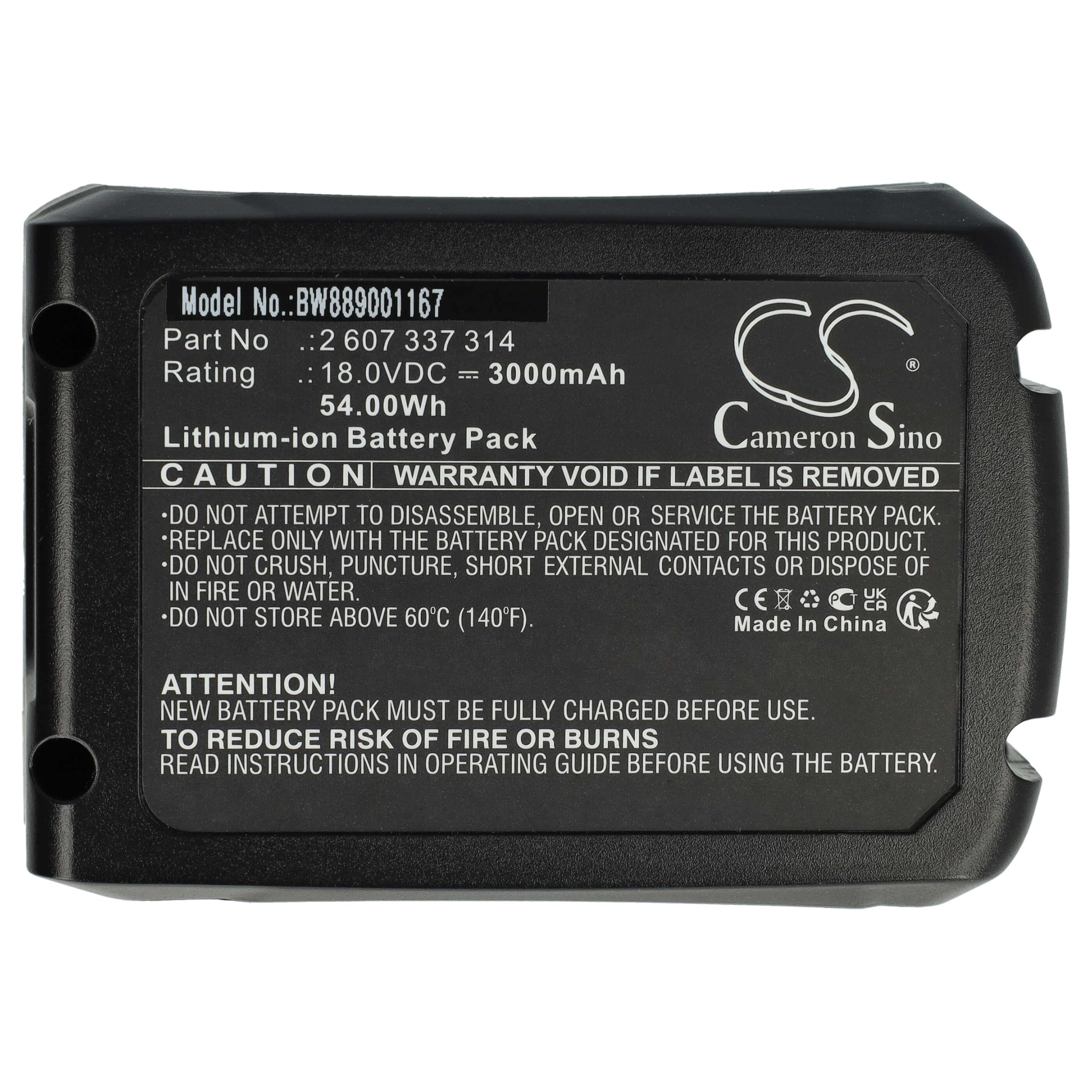 vhbw Bateria zamienna do Bosch 17004934, 1600A005B0, 17006127, 17002207, 17006537, 17007103 do narzędzi (3000 mAh, litowo-jonowy, 18 V)