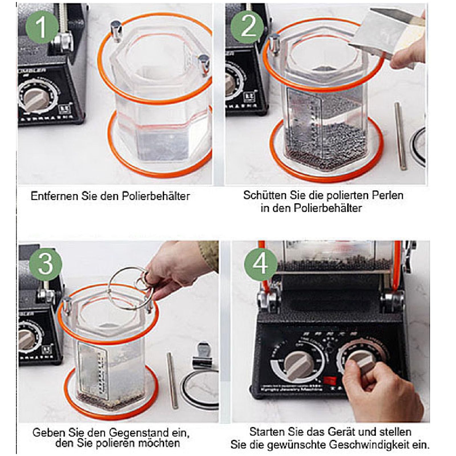 Poliermaschinen Poliertrommel Kugelmühle Rotationspolierer mit Timer