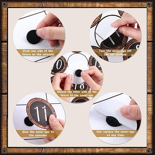 Miniatura 5 de Tenare Juego de tablones de anuncios con calendario, calendario de estaciones, tabla de anuncios CTP y exhibición de aula con calcomanías para la