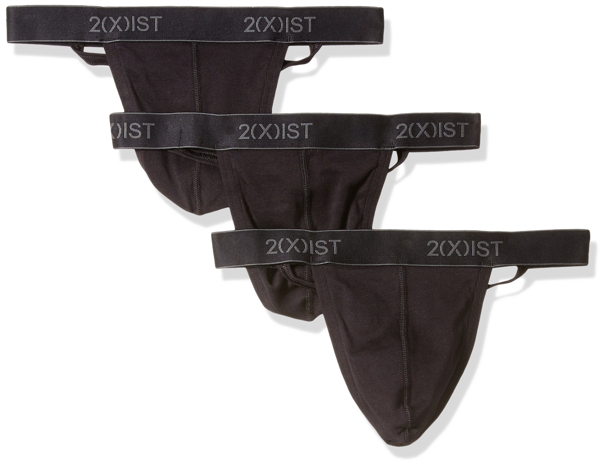2(X)IST2(X) IST mens Essential Cotton Y-Back Thong 3-Pack Underwear (pack of 3)