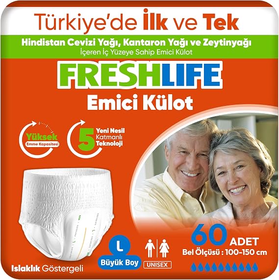 Freshlife Large Emici Külot 30’lu 2 Paket (60 Adet)