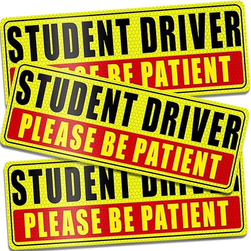 Sukh Student Driver Magnet for Car - Be Patient Student