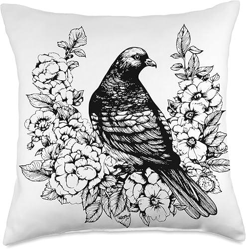 Tauben Fliegen Vogel Taubenzüchter Geschenk Gift Whisperer Pigeons Throw Pillow, 18x18, Multicolor