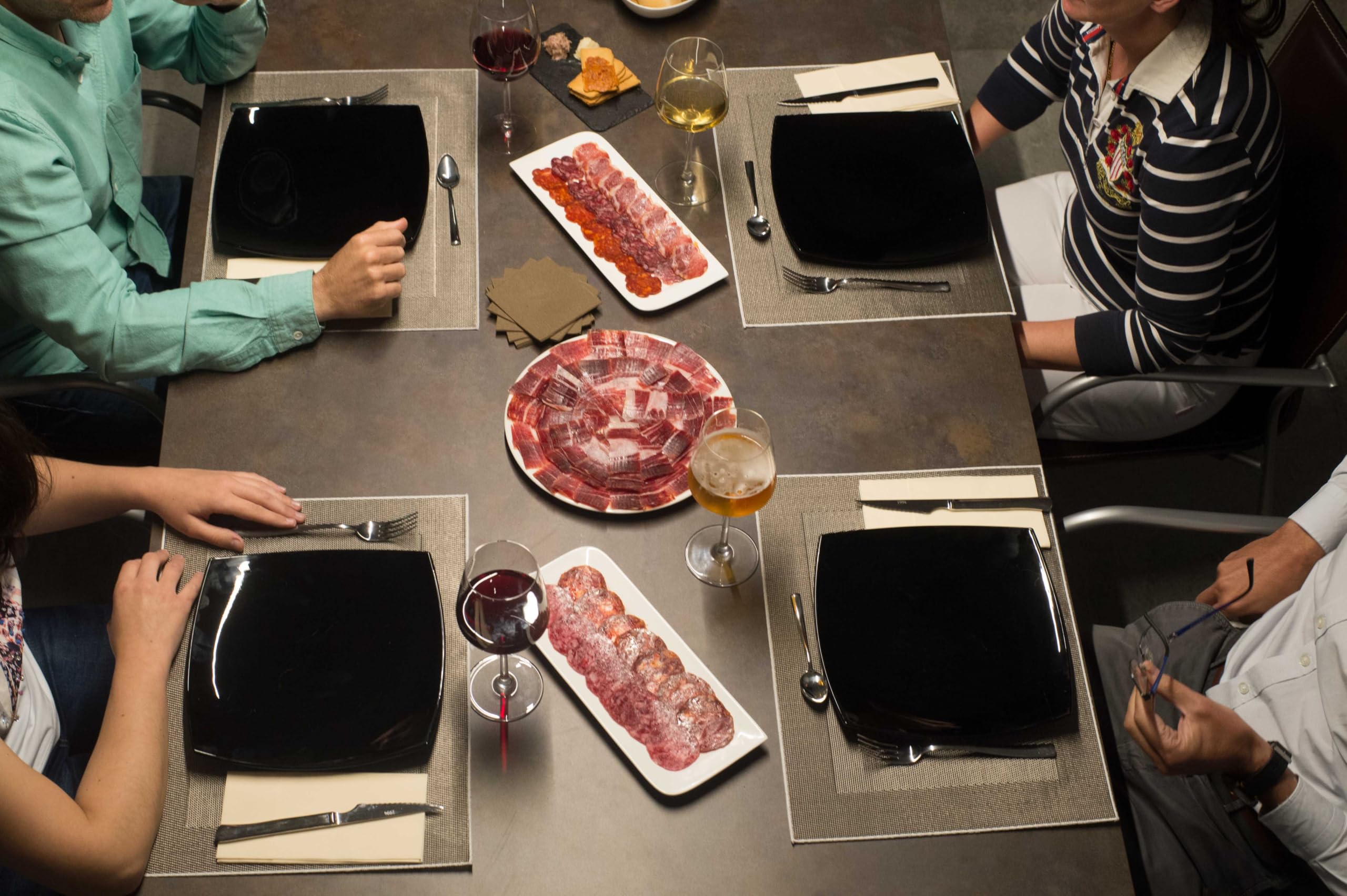 BELLOTERRA | Pack 5 Sobres Jamón de Cebo de Campo 50% Ibérico Loncheado | 5 x 80 gr | Sobre Envasado Atmosférico | Curación 24-30 Meses | Raza Ibérica de Campo | Aperitivo Gourmet Listo