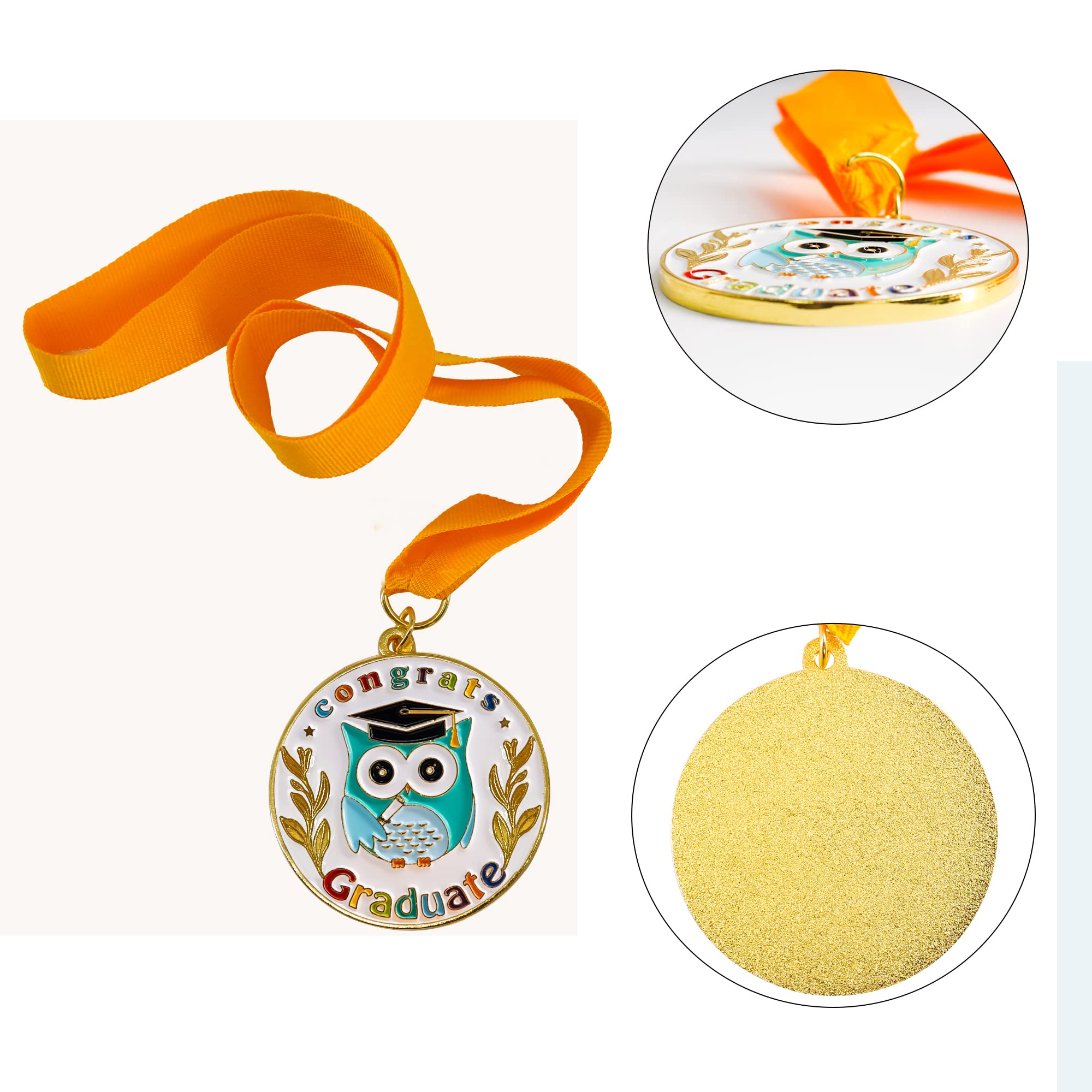 GraduationMall Congrats Kids Graduation Medal with Neck Ribbon,Kindergarten Preschool Graduation Award Medallion Graduation Gifts 1 pcs - Image 3