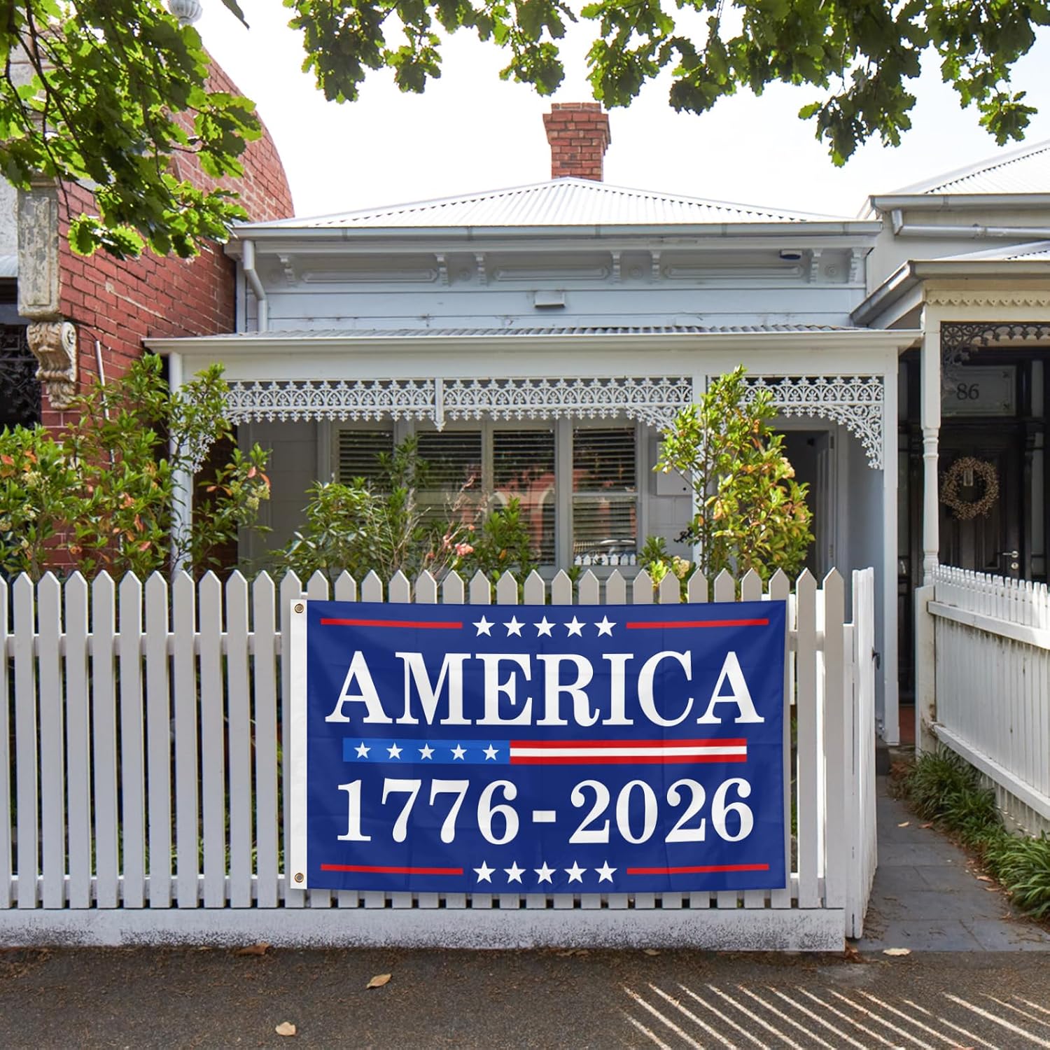 250th Birthday Flag 3x5 Ft 250 Years Anniversary 4th of July Banner Flags with 2 Brass Grommets for Yard Parties Festival Celebration Patriotic Decoration - Image 5