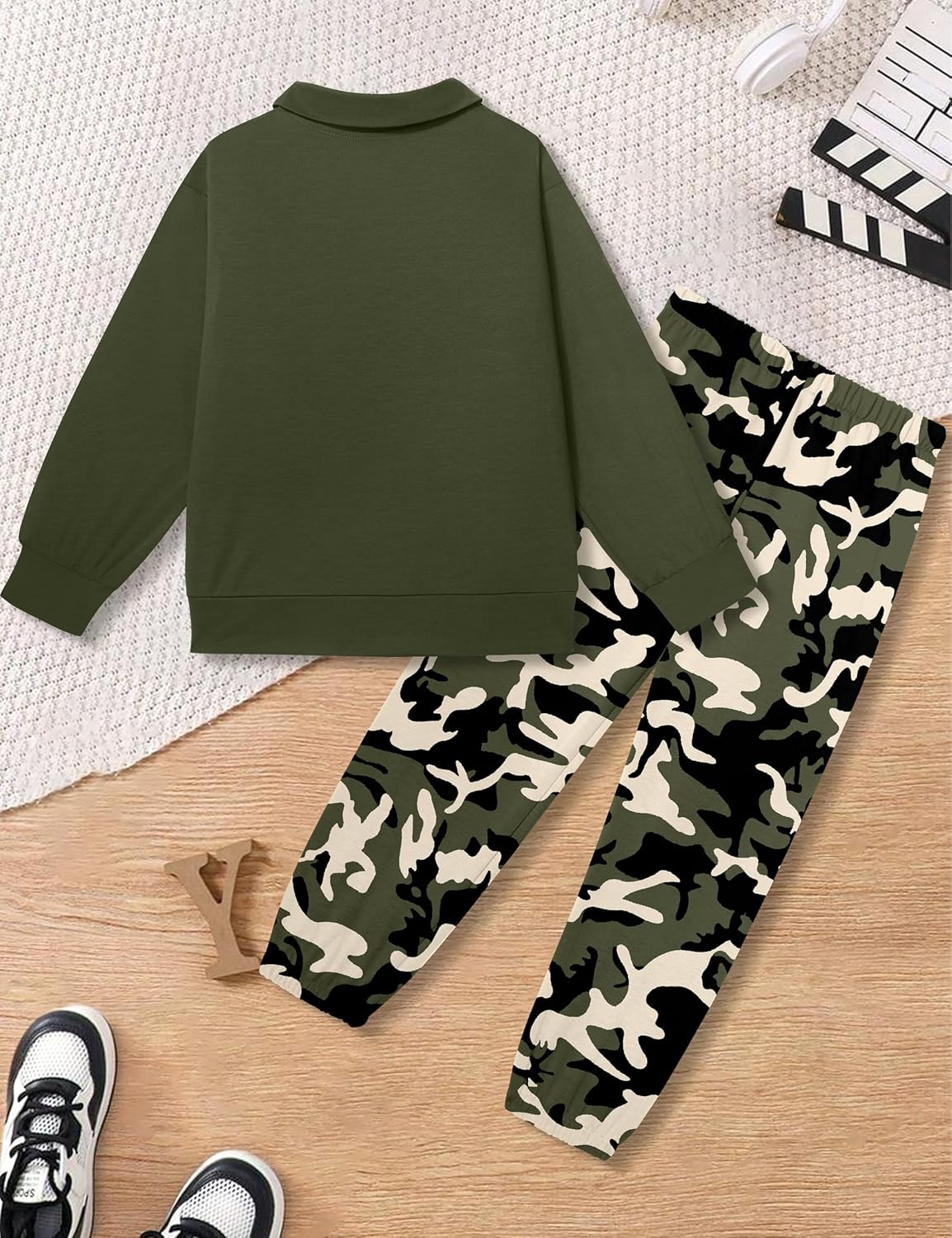 MIGU Boys Clothes for Boys Outfits Set Half-Zip Pullover Sweatshirt and Sweatpant 2pcs Boys Tracksuit - Image 6