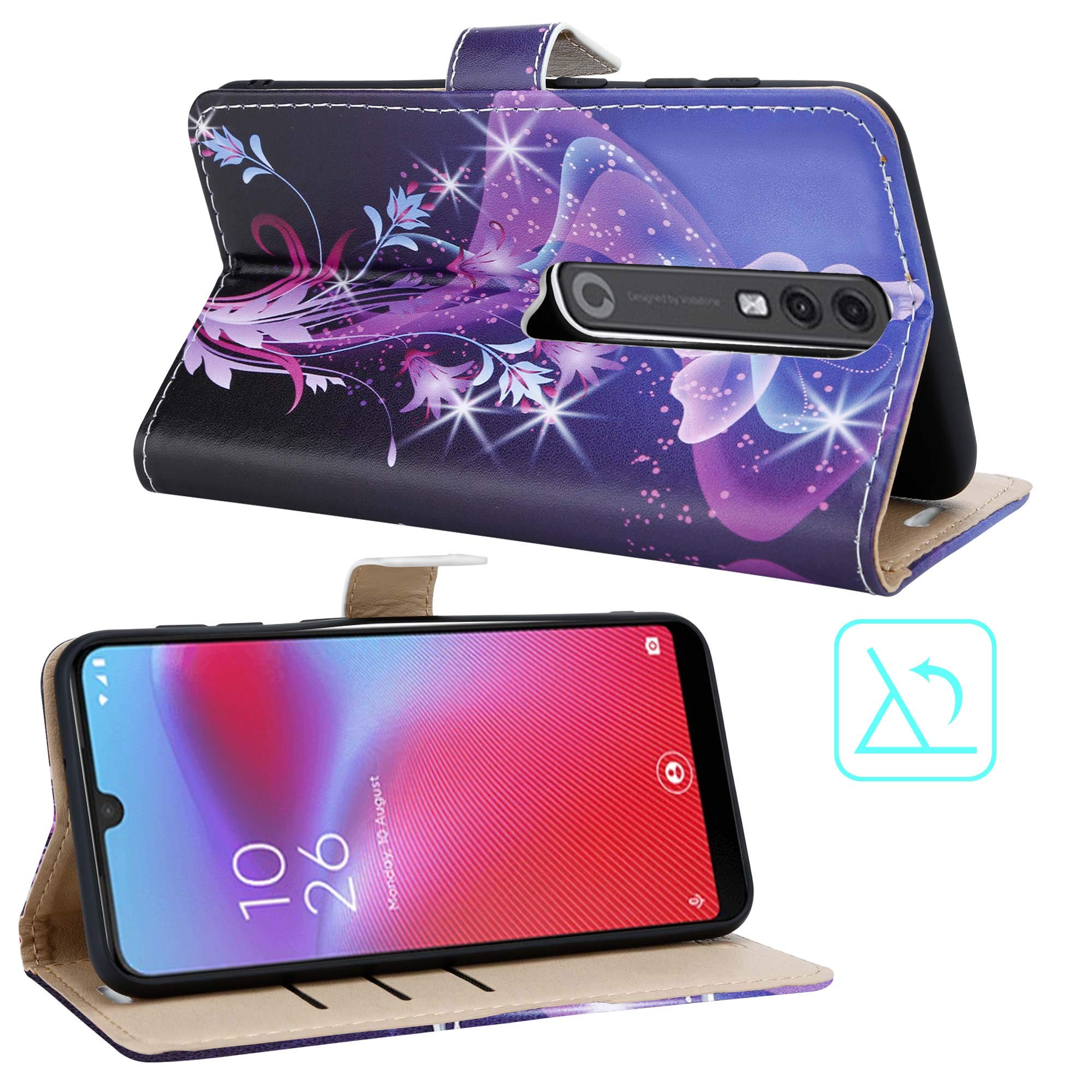 PIXFAB - Custodia trasparente per Vodafone Smart N10 VFD 630, ultra sottile, antiurto, in TPU, gel di silicone + pellicola proteggi schermo per Vodafone Smart N10 VFD 630