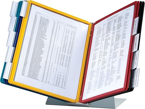 Sistema de referencia Durable Vario (535710) de 10 paneles con superficies con protección antimicrobiana. Marco de color gris