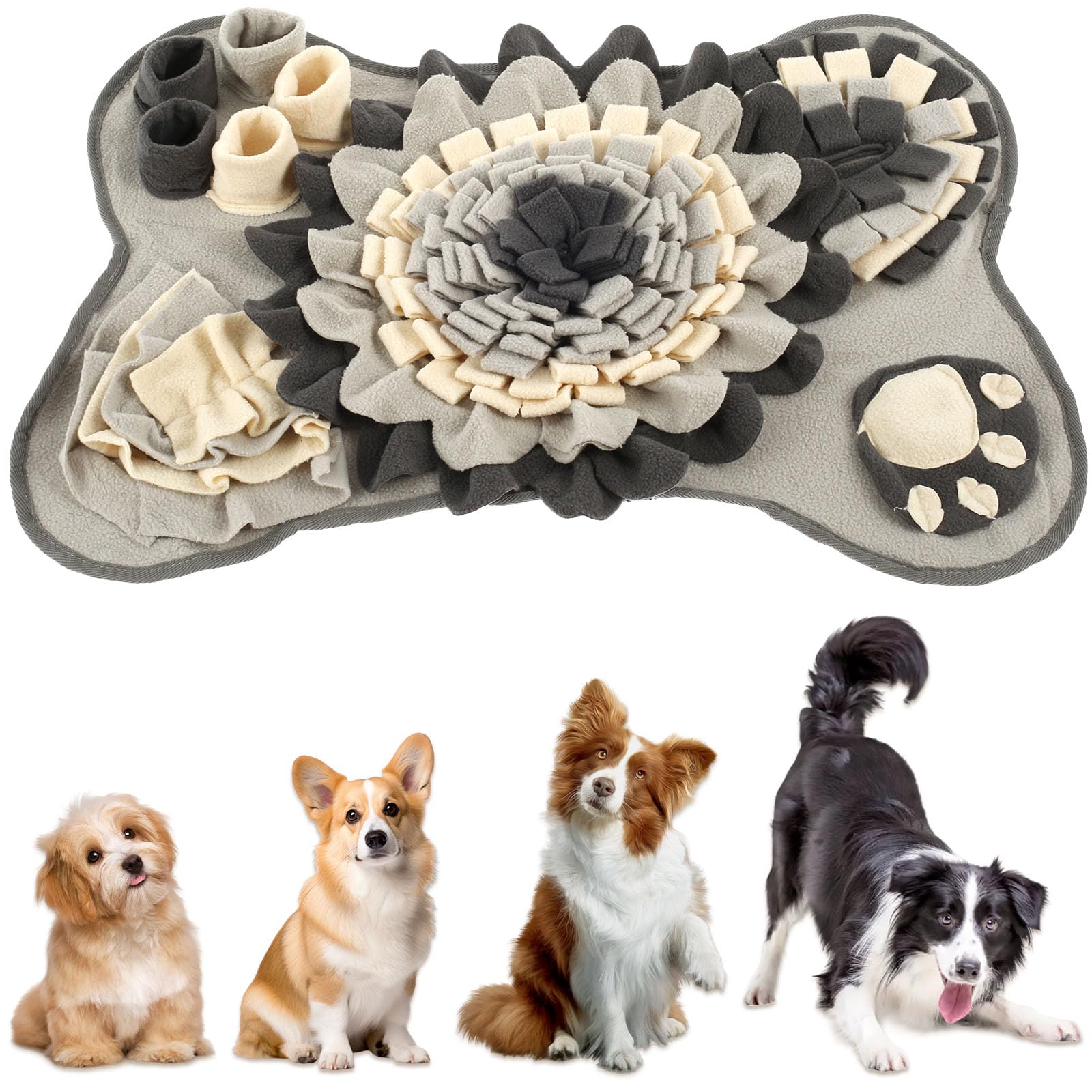 Snuffle Mat for Dogs Funny Interactive Feeding Game Toy, Pet Foraging Mat