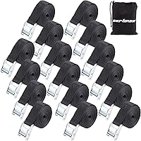 Vista 13 de Correas de Cartman para amarre, de 1 pulgada x 12 pies, de hasta 600 libras, 10 unidades en bolsa de transporte