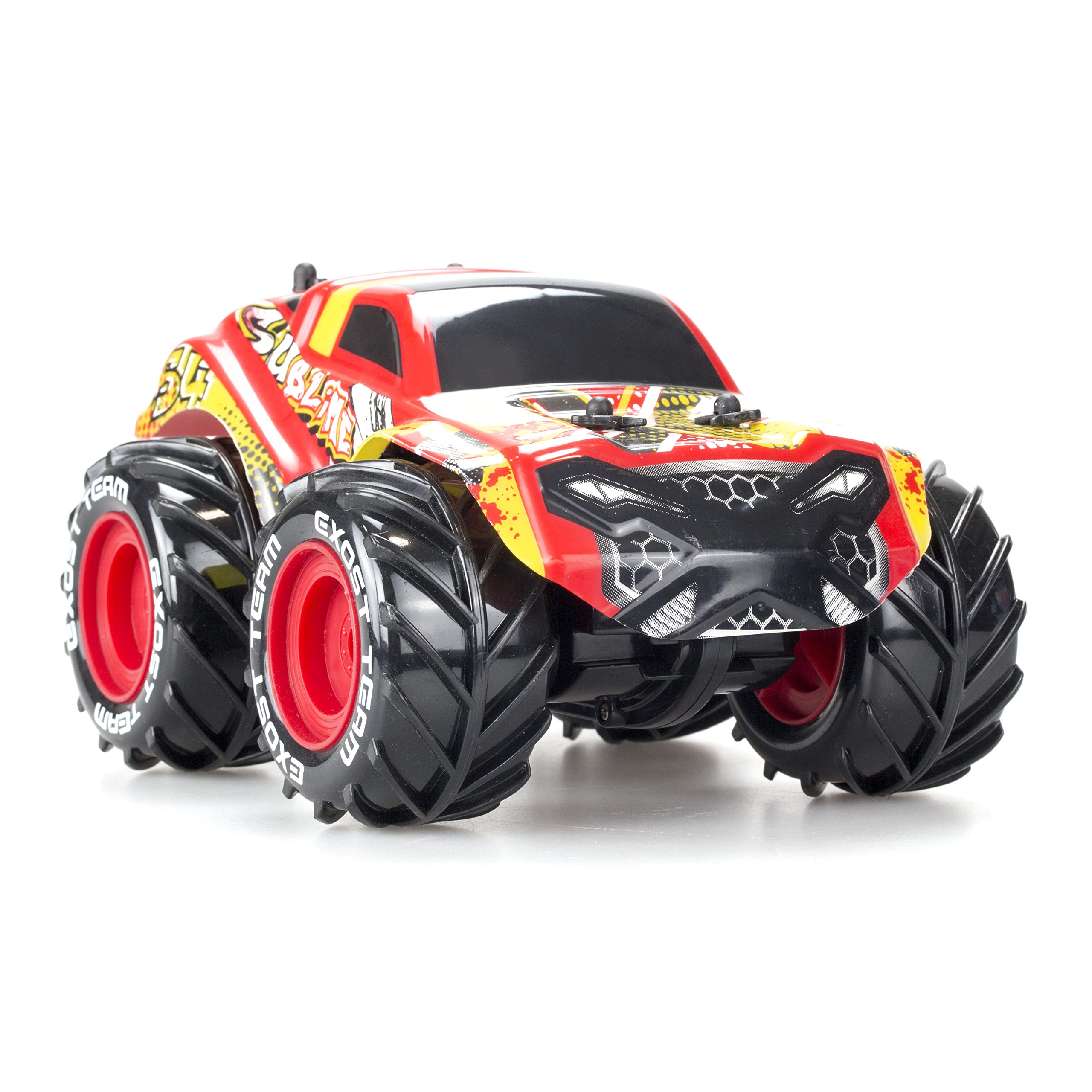 Exost - Gioco Auto Telecomandata Aqua Typhoon, Modello: Fuoristrada, adatta su Terreno, Neve e Acqua, in Scala 1:24