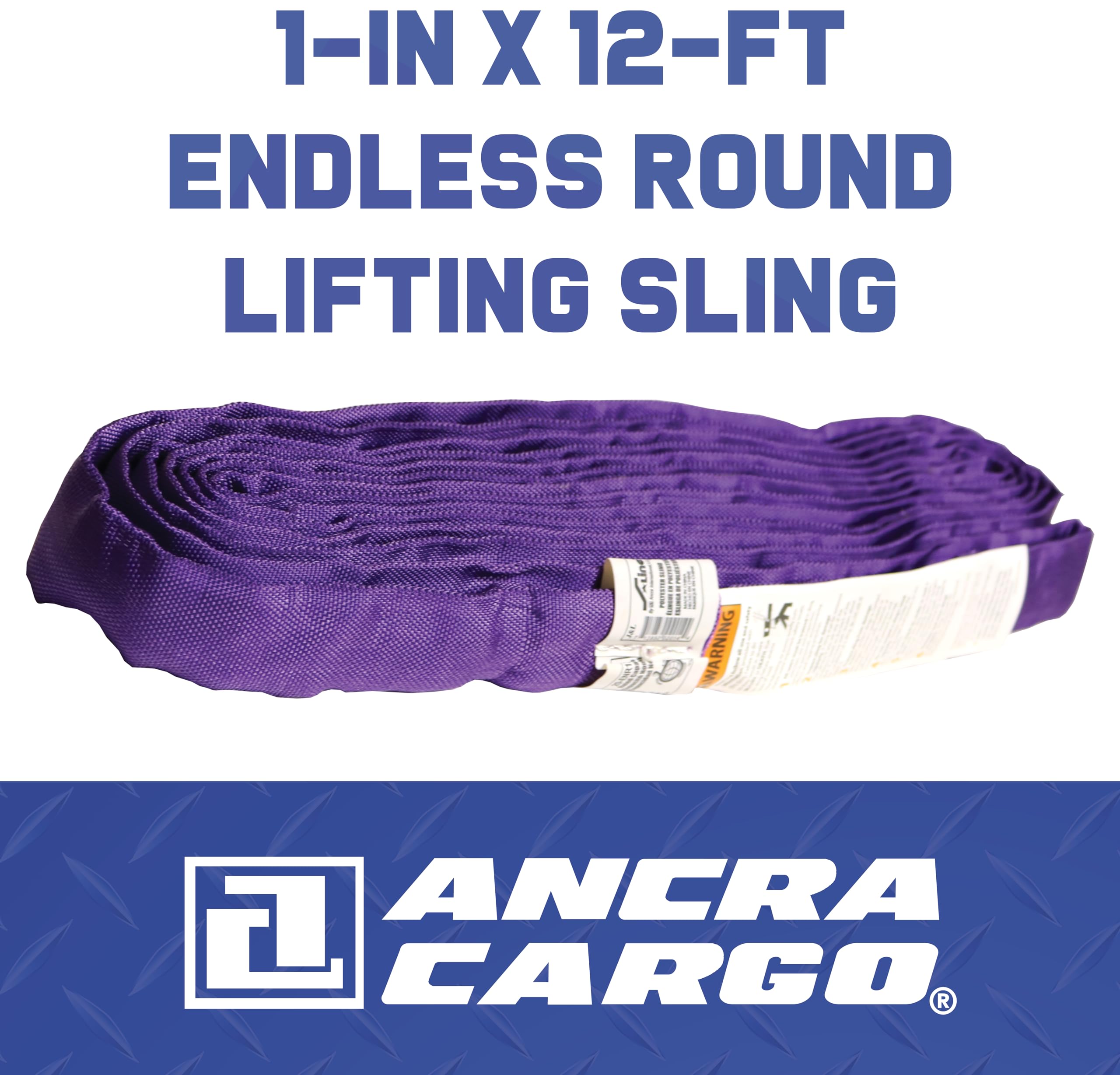 Ancra Cargo Lifting Sling - Purple 1" x 12' -2