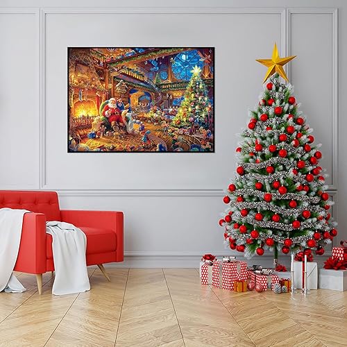 Miniatura 8 de Calendario de Adviento 2024, rompecabezas de Navidad, rompecabezas de taller de Papá Noel, 24 piezas, 1008 piezas, rompecabezas para adultos,