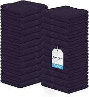Vista 11 de Avalon Towels Toallitas de Algodón – (Paquete de 24) Tamaño 12x12 Pulgadas, 100% Algodón Hilado en Anillo, Toallitas Faciales Suaves y Absorbentes