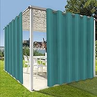 Vista 29 de OutdoorLines Cortinas impermeables para interiores y exteriores para patio – Panel de cortina de privacidad y bloqueo solar con ojales, resistente a