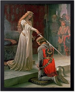 Poster Master The Accolade Poster - Accolade Ceremony Print - Medieval Art - Queen Art - Knight Art - Knighthood Art - Baroque Art - Classic Living Room or Office Wall Decor, 11x14 Black Framed