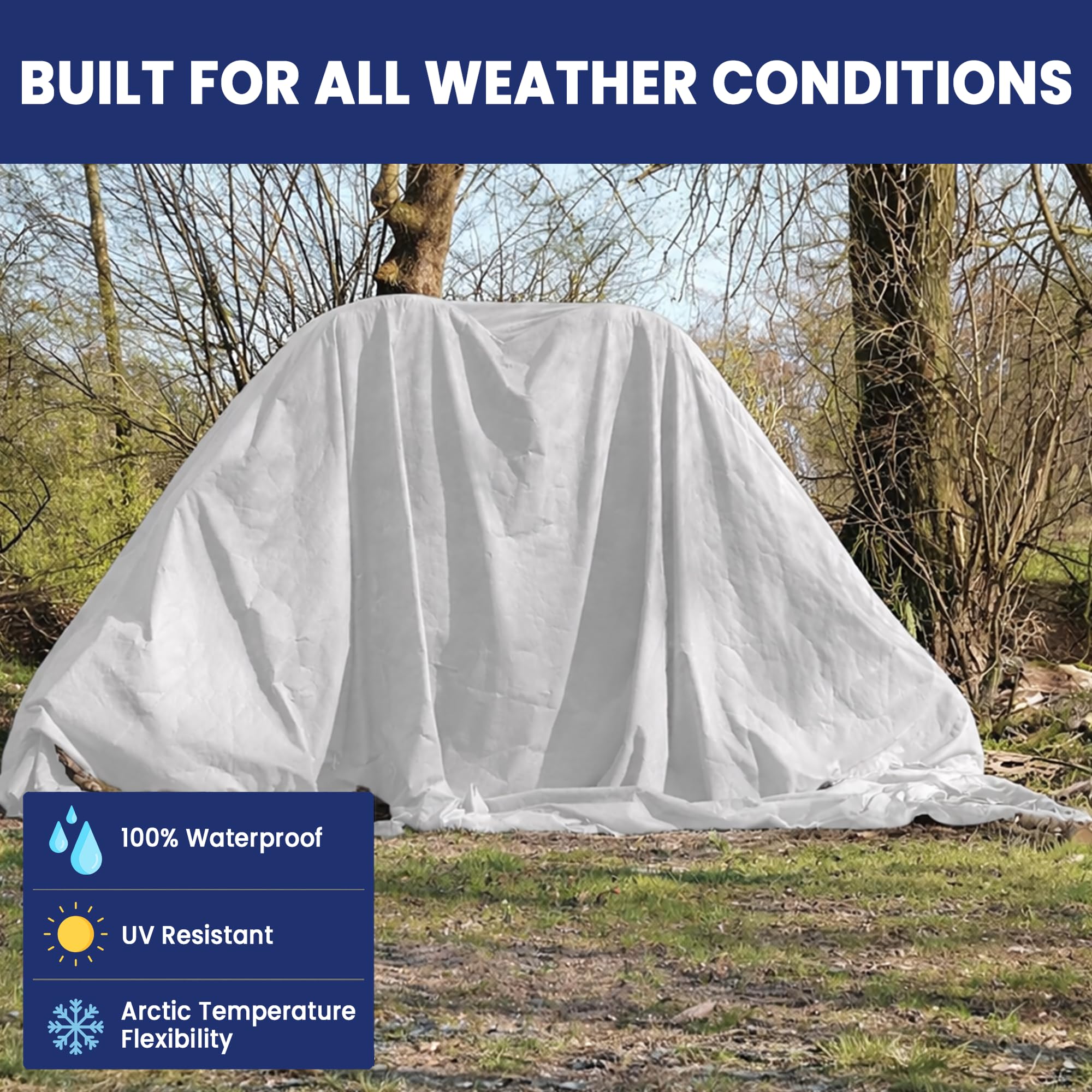 Tarps Now 6x20 Feet Fire Retardant Poly Tarp |12 MIL Heavy Duty