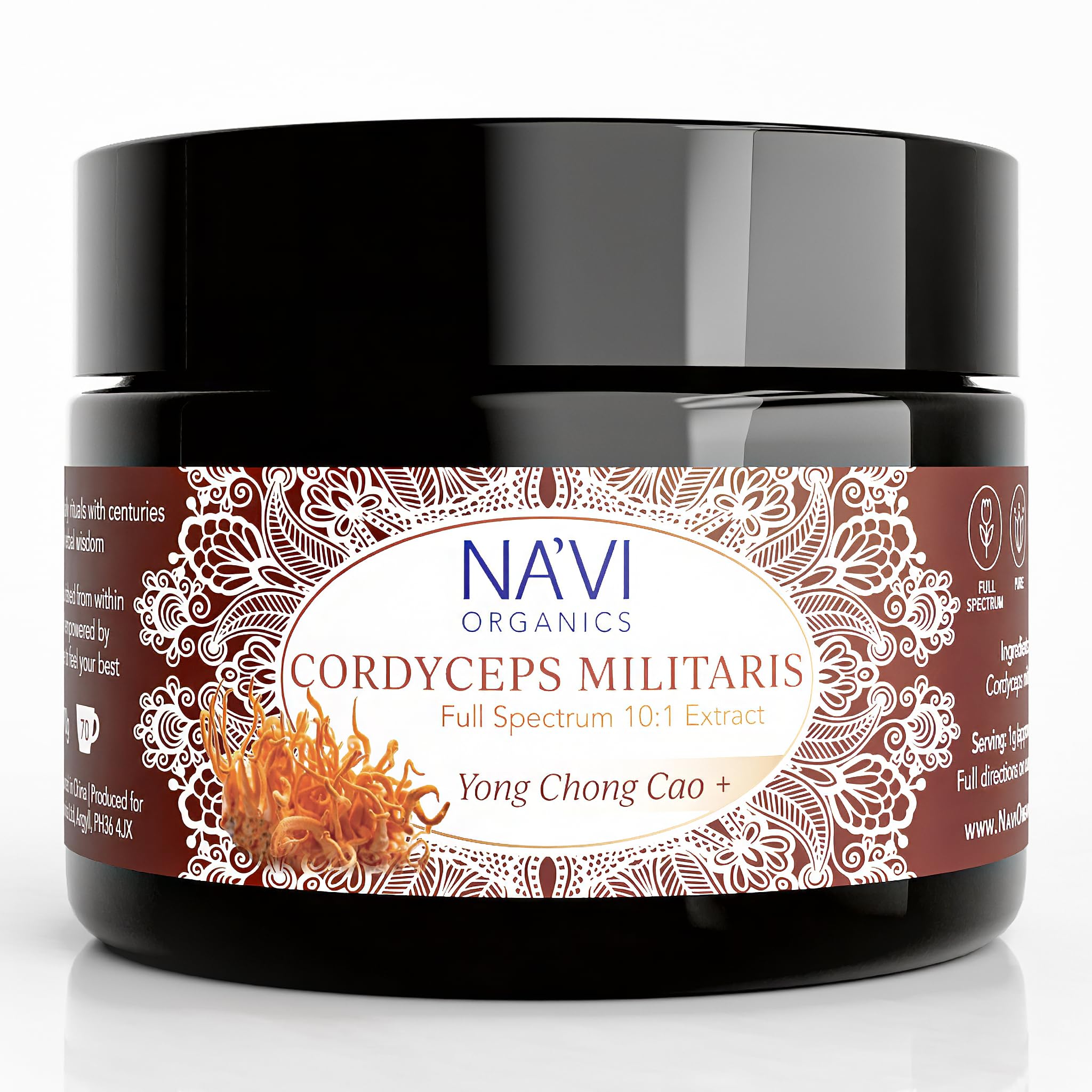 Full Spectrum Cordyceps Militaris Fruiting Body Extract Powder - Superior Extract (70g)