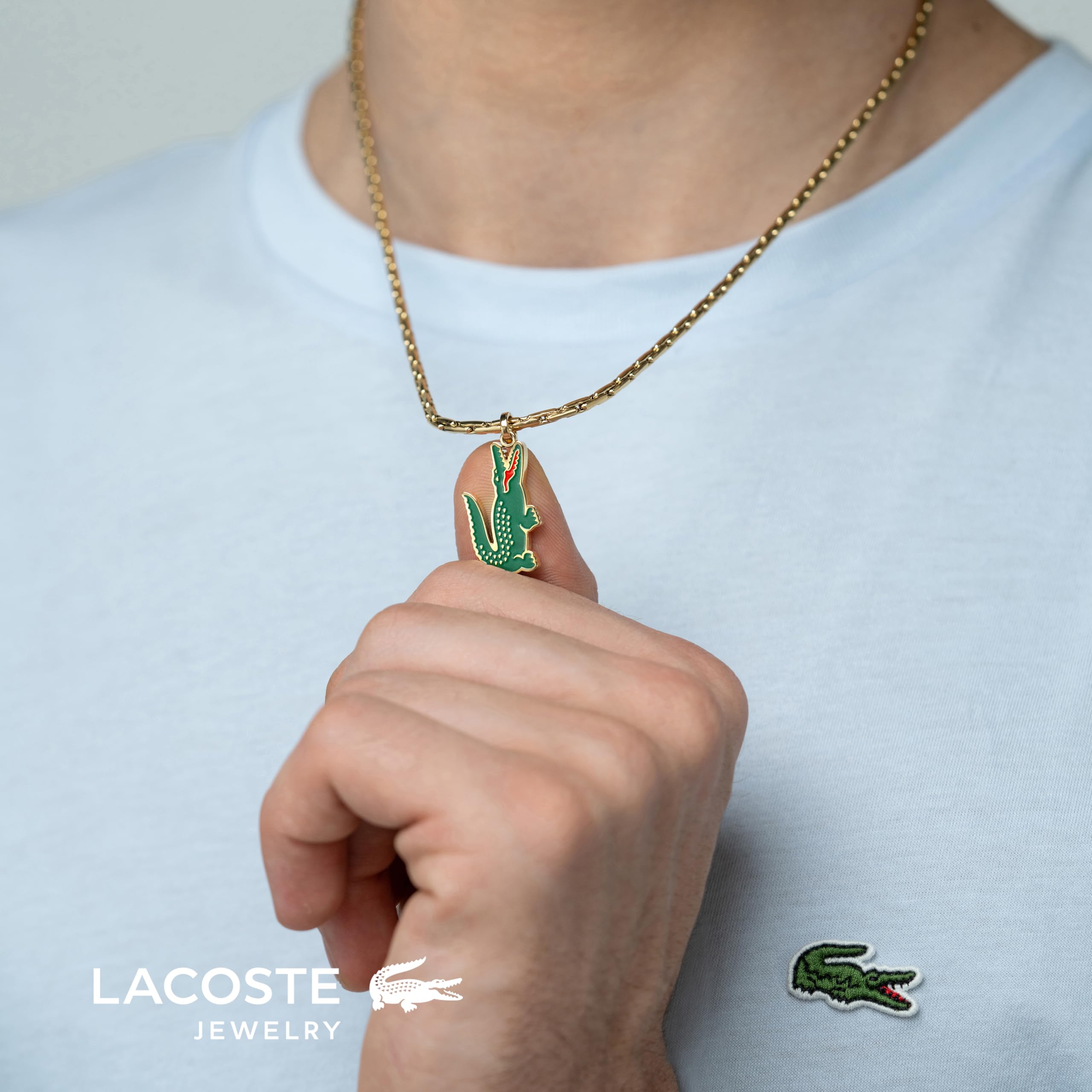 Lacoste Collana a catena da uomo Collezione ARTHOR in Acciaio Inossidabile