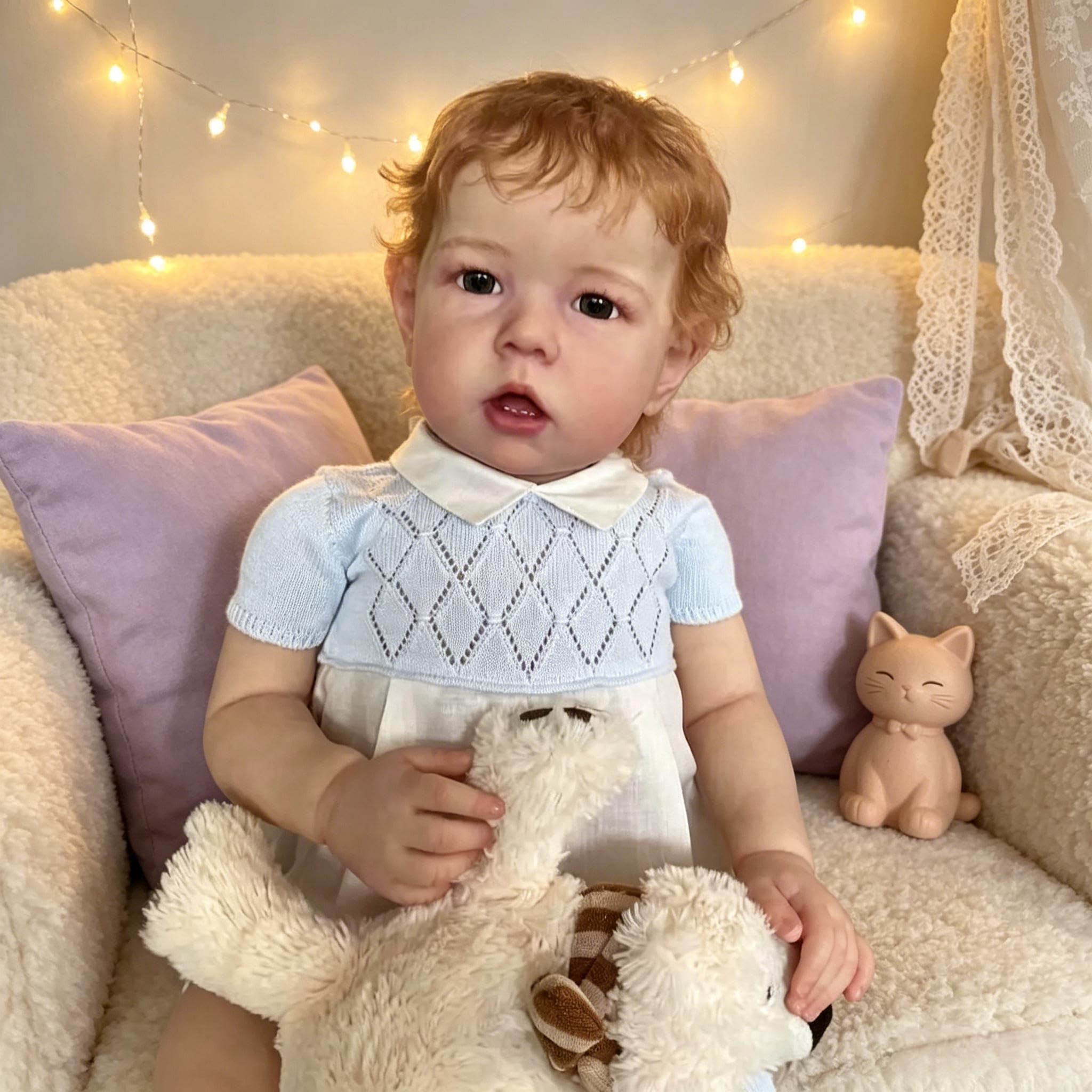 RXDOLL Realistyczne lalki niemowlęce, chłopiec, 50 cm, winylowe, odradzające się lalki, które wyglądają jak prawdziwe życie, silikonowe niemowlęta, anatomicznie poprawne, realistyczne, zabawki dla