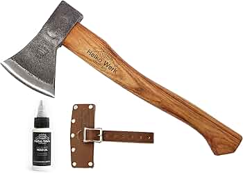 1844 Helko Werk Germany Traditional Rheinland Hatchet - Made in Germany Camping Hatchet and Bushcraft Hatchet for Bushcraft, Backpacking, campfires and throwing hatchet, Handmade German Hatchet - Head