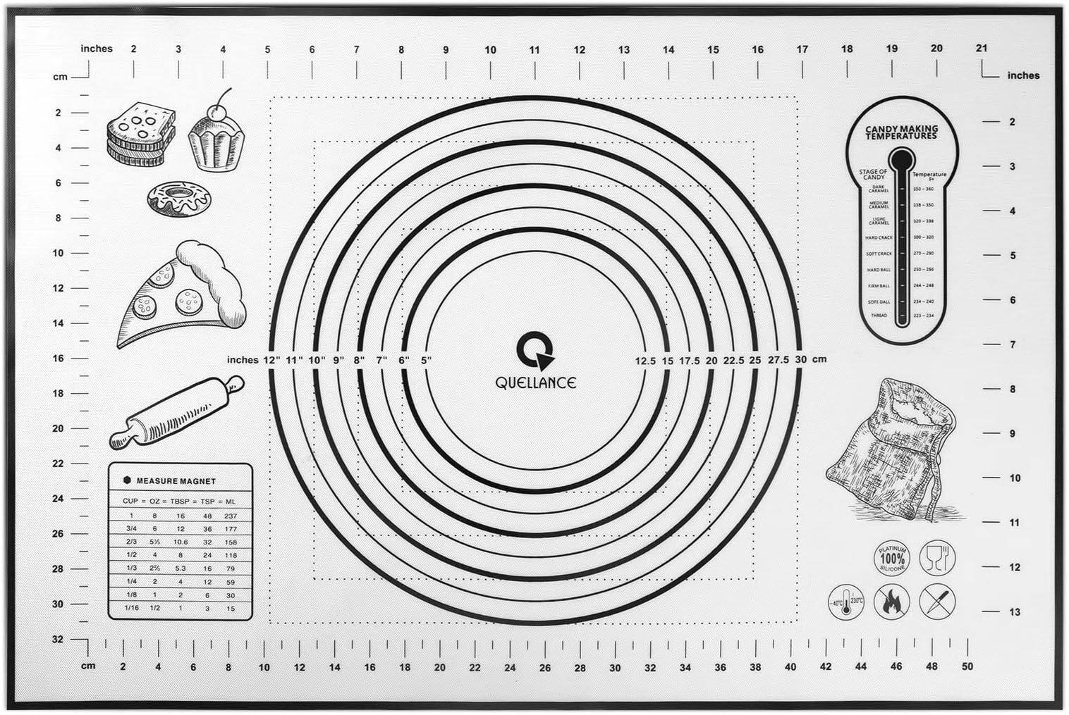 Silicone Pastry Mat-24*16"