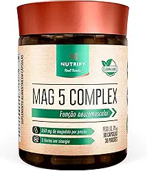 Nutrify Complexo Mag 5 – 90 Cápsulas - Suplemento Fonte de Magnésio para Equilíbrio e Bem-Estar