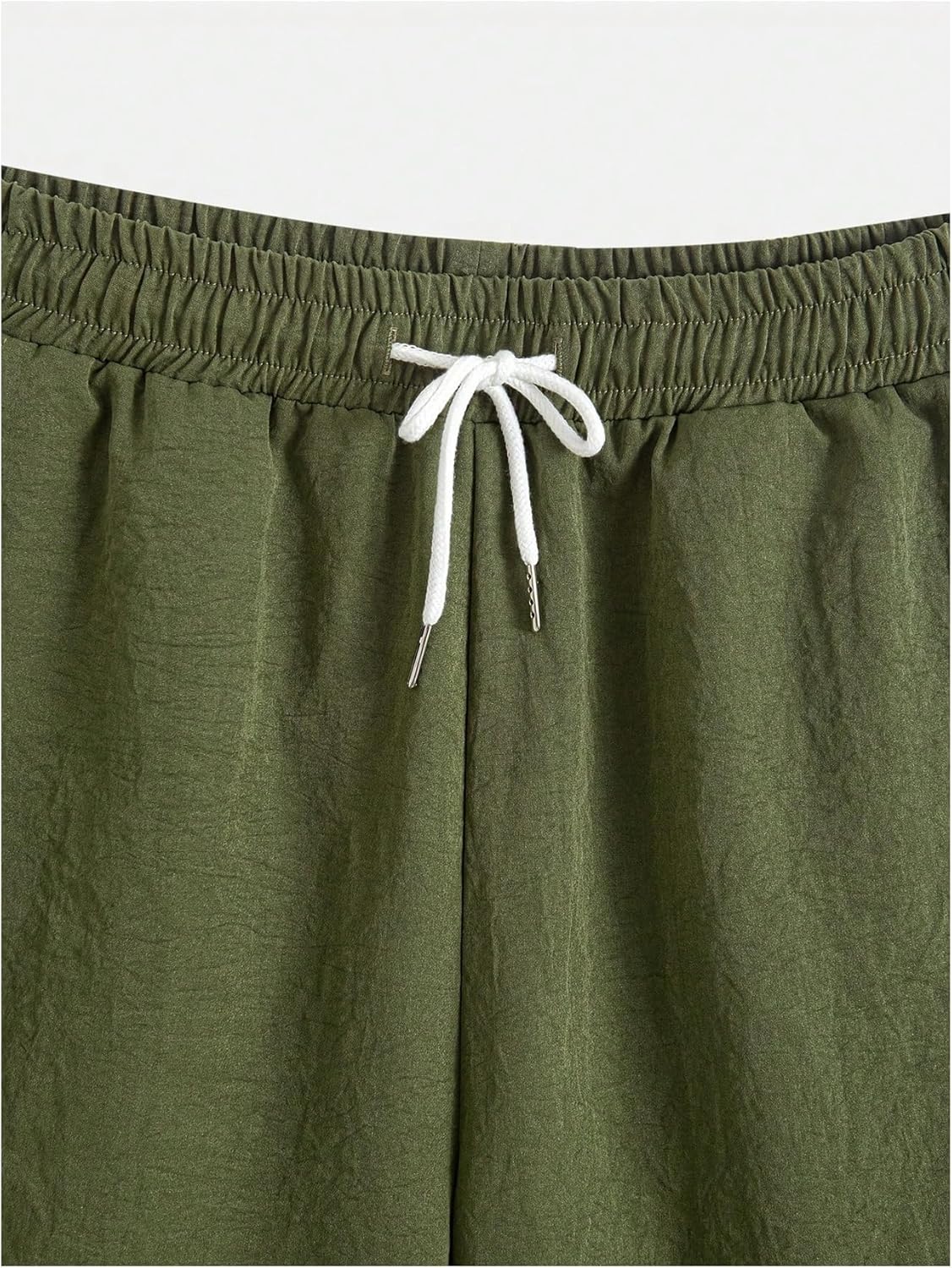 Men's 2 Piece Color Block Summer Outfits Band Collar Button Down Shirts and Drawstring Shorts Set - Image 4