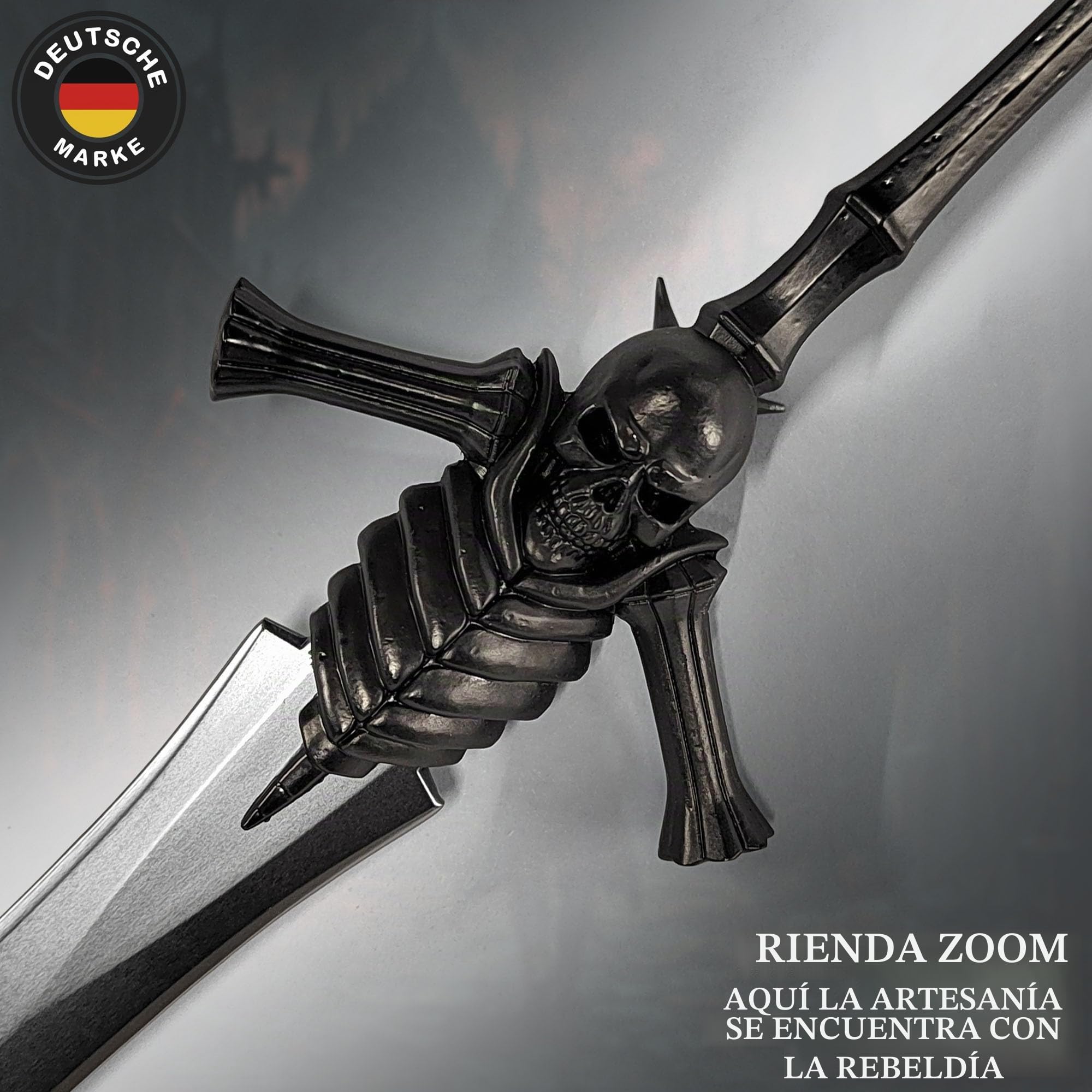 Devil May Cry Dante Espada "Rebelión" Abrecartas XL 30 cm | Réplica de metal de DMC en fundición a presión de zinc | Legado de Sparda Artículo de decoración para juegos | Artículo de colección y