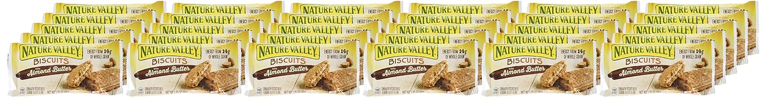 Nature Valley Sandwich Biscuit with Almond Butter (30 count), 1.35 oz/pouch