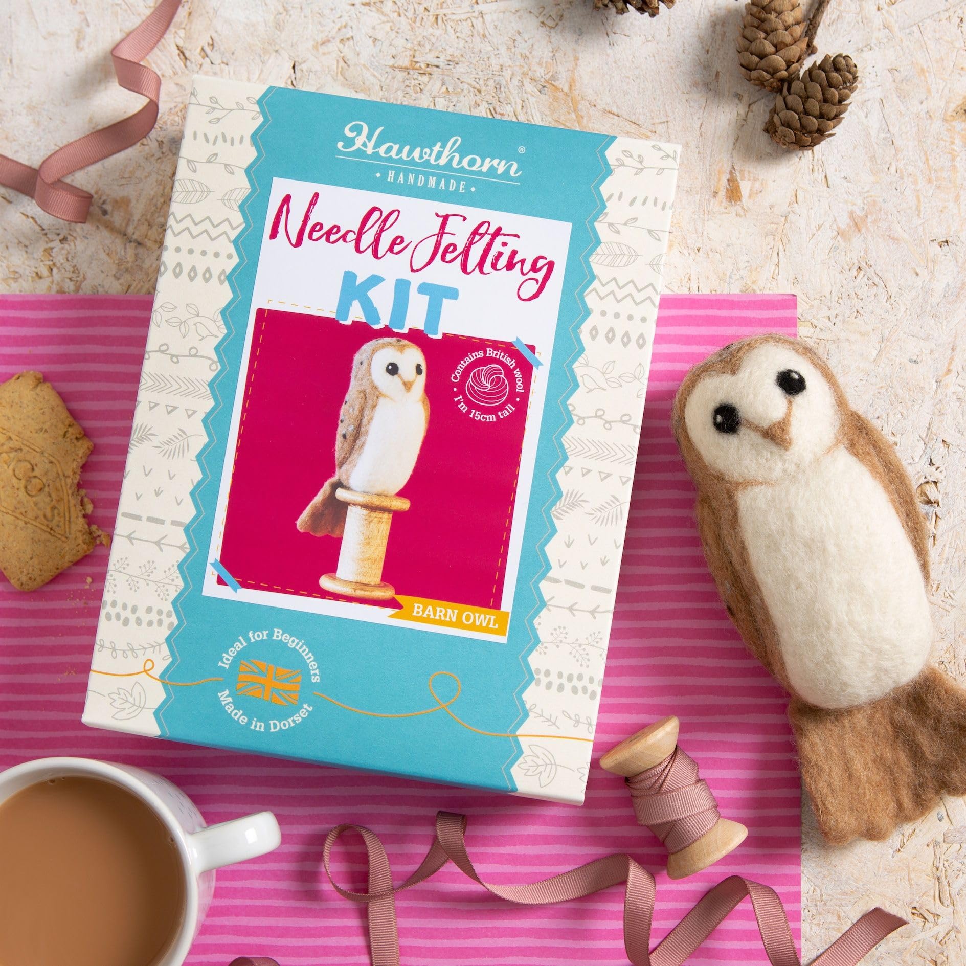 Hawthorn Handmade Kit per infeltrimento ad ago – Kit per infeltrimento in lana | Calming Self-Learning Craft per adulti | Ottimo per principianti (unicorno