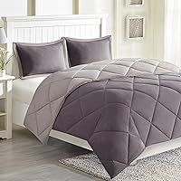 Vista 14 de Madison Park Essentials - Juego de ropa de cama con edredón a cuadros Parkston, funda a juego, cubierta antimanchas Scotchguard 3M, hipoalergénico