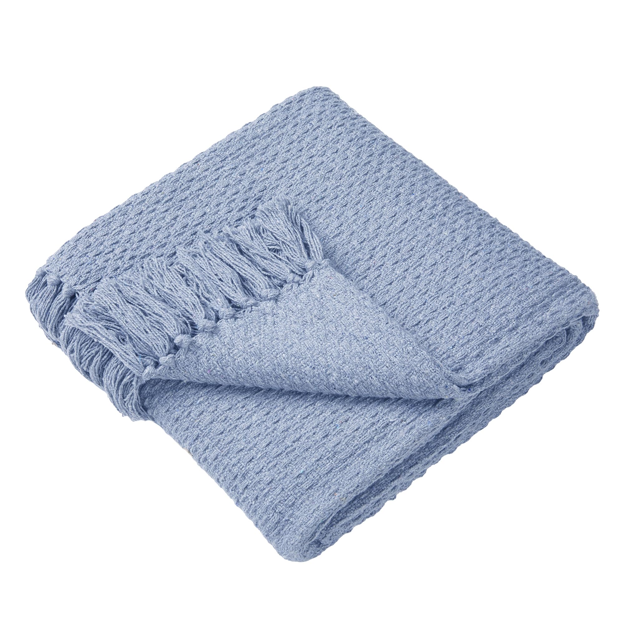 Drift Home 'Hayden' Eco-Friendly Throw - Blue - 200cm x 200cm - Polyester/Cotton Blend