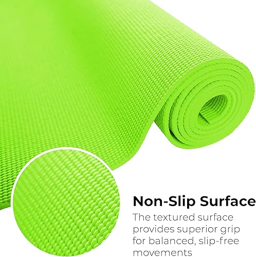 Miniatura 3 de Hello Fit Paquete de 20 tapetes de yoga antideslizantes de 68 x 24 pulgadas, tapete de gimnasio de 0.157 in de grosor para fitness y estiramiento,