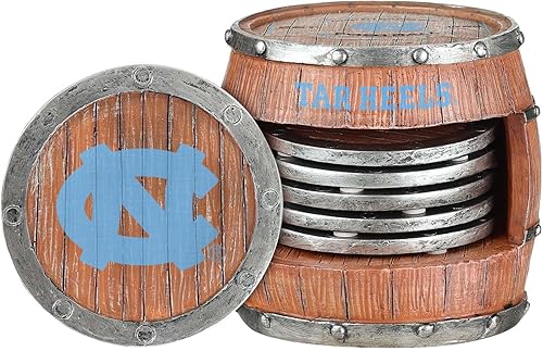 Miniatura 8 de FOCO NCAA College Team Logo 5-Pack Barril Bebida Bebida Coaster Set