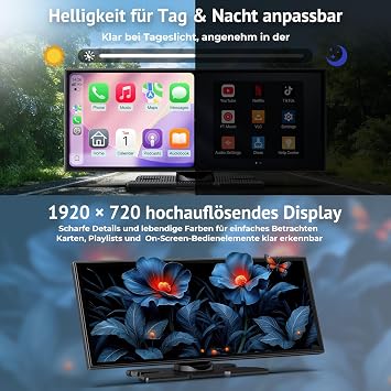 11.26 Inch Compatible CarPlay Screen Portable CarPlay & Android Car