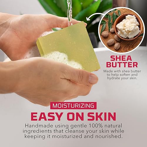 Miniatura 5 de Jabón en barra natural para mujer, juego de regalo de barras de jabón de baño veganas, jabón artesanal hecho a mano con aceite esencial, jabones de