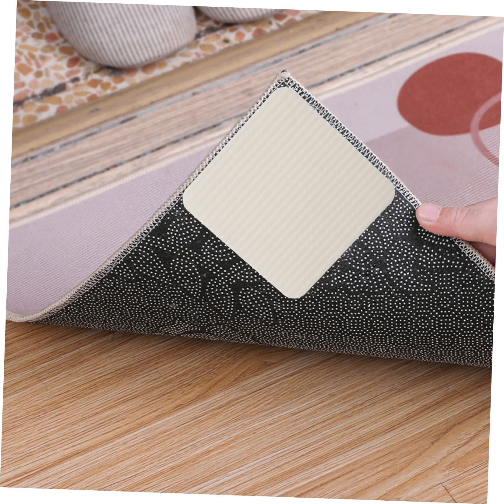 PRETYZOOM 16pièces Autocollants Antidérapants pour Tapis Grippers Adhésifs Non- pour Tapis De Salle Cuisine Et