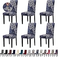 Vista 75 de Fundas de Silla de Navidad, Juego de 4 Fundas Elásticas para Sillas de Comedor, Protectores de Silla para Decoración de Navidad/Decoración del Hogar