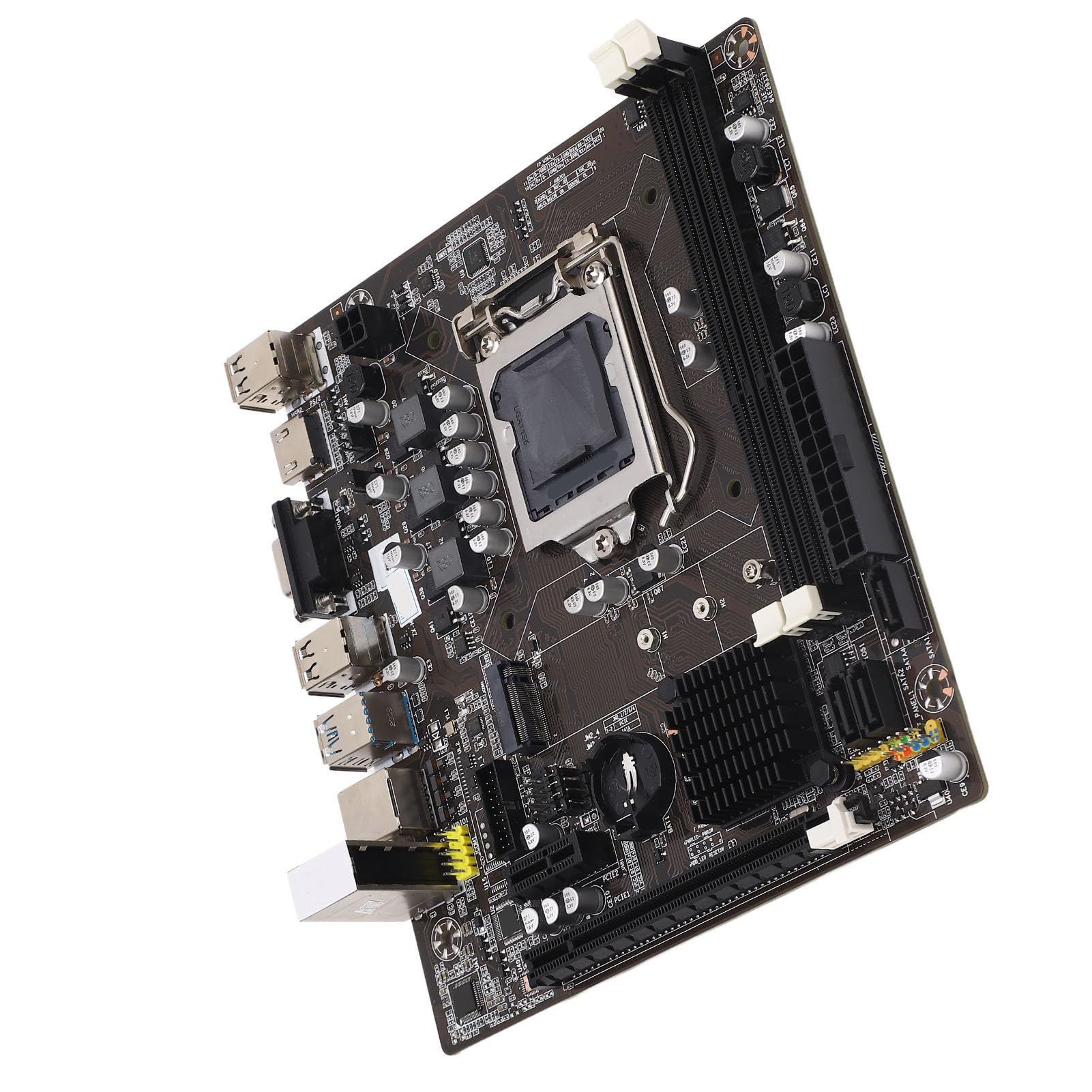 Scheda Madre DDR3, Corei7, I5, Processore I3 B75M, Memoria Massima 16G, Interfaccia 1000M, VGA, PCI E1X, Alimentazione Stabile, Fattore di Forma Ridotto, per Utilizzo con PC da