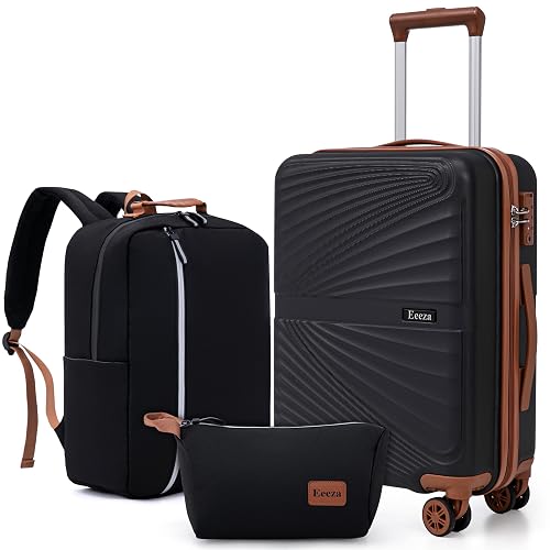 Carry On Luggage Set 22x14x9 Airline Approved Luggage Set 3 Piece, BP/TB