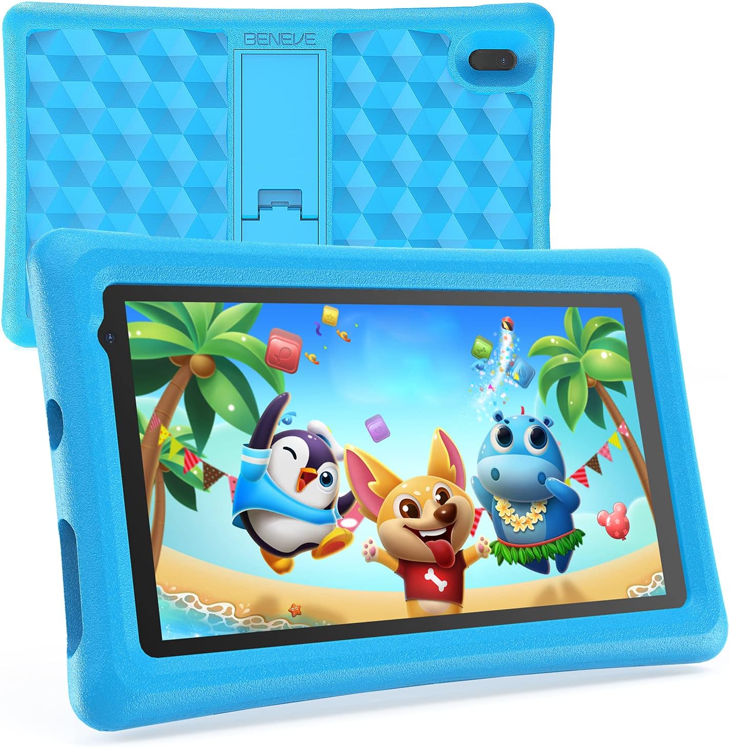 BENEVE Kids Tablets 7 inch HD Display Android Tablet for Kids Toddler Tablet Kids Edition Tablet with WiFi Bluetooth Dual Camera Childrens Tablets 2GB + 32GB Parental Control,Google Play Store